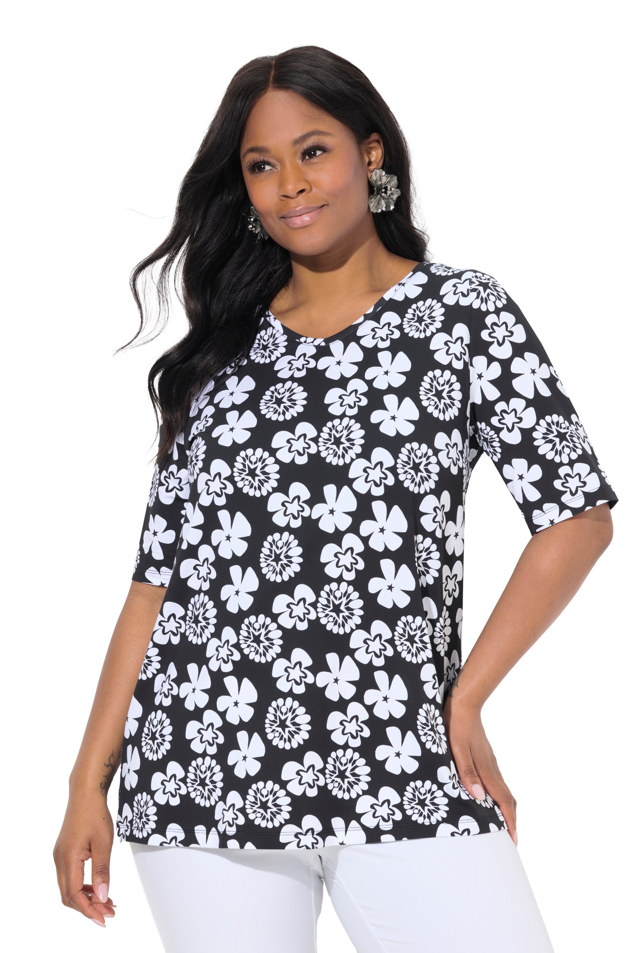 Ulla Popken Shirt in Black: front