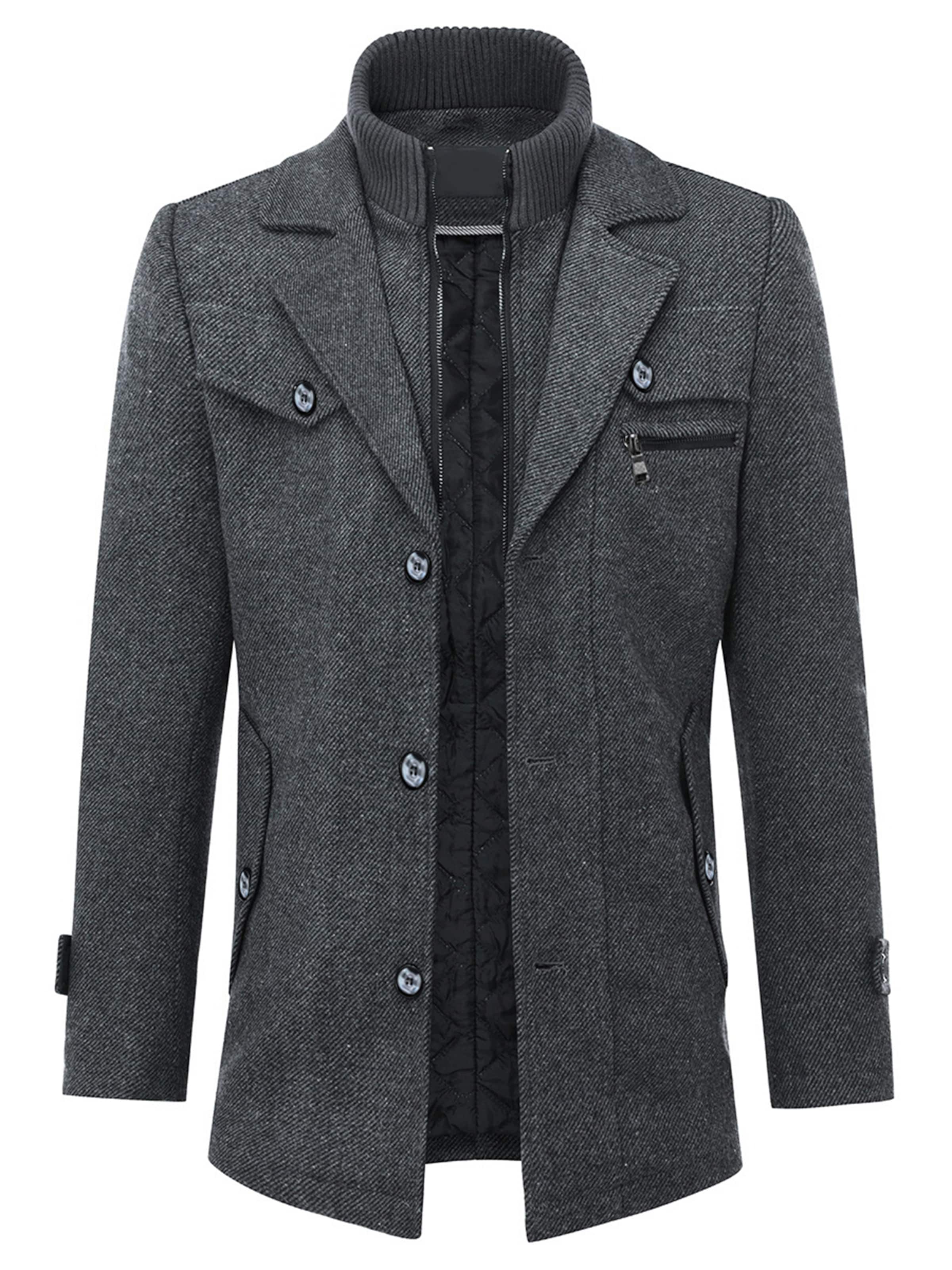 Youthup Winter Coat in Grey: front