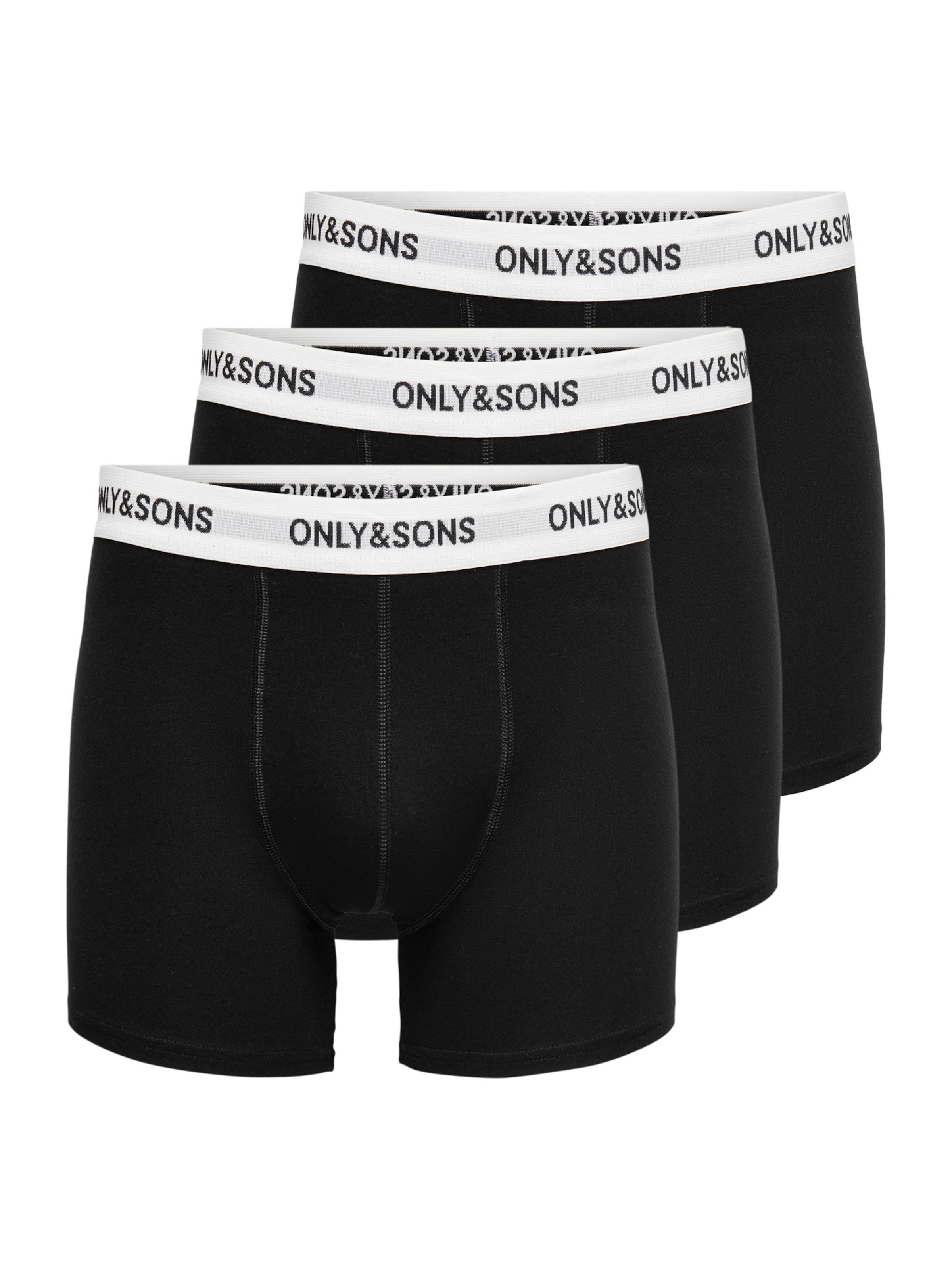 Only & Sons Boxer shorts 'ONSFitz' in Black: front