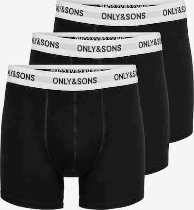 Boxer trumpikės 'ONSFitz' iš Only & Sons, spalva – šviesiai pilka / juoda / balta, Prekių apžvalga