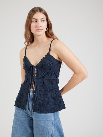 HOLLISTER Knitted Top in Blue: front