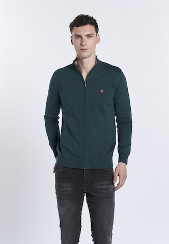 Vestes en maille 'LEOPOLDO' DENIM CULTURE en vert : devant