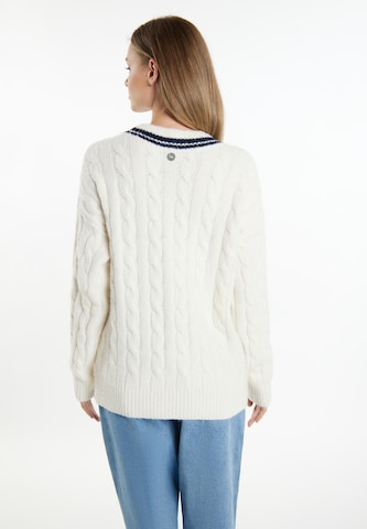 DreiMaster Maritim Sweater 'Eissegler' in White