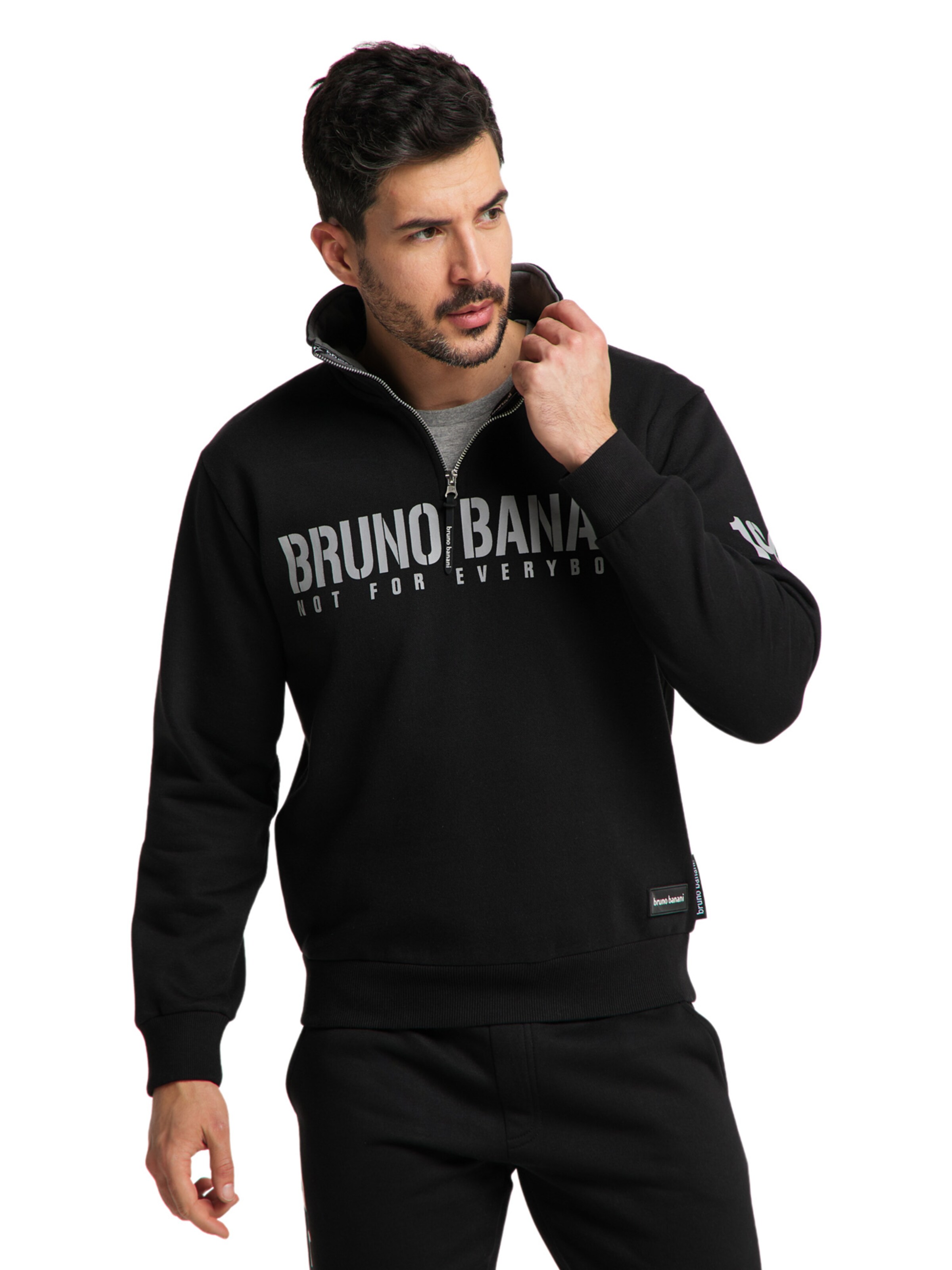 Bruno Banani Sweatshirt 'Andrews' in Black: front