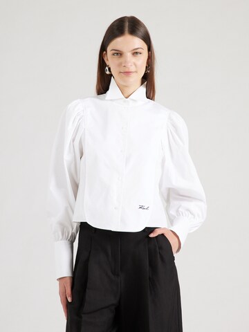 Camicia da donna di Karl Lagerfeld in bianco: frontale