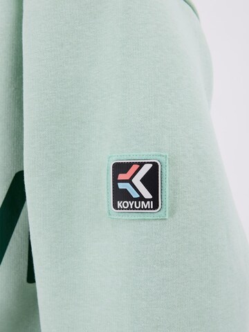 Koyumi Sweatshirt 'Unisex Oversize Hoodie – 3-Faden Stoff, innen angeraut Suheyla Love it' in Grün