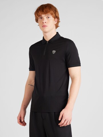 EA7 Emporio Armani Poloshirt in Schwarz: predná strana