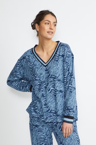 Cream Sweatshirt 'Mona' in Blue: front