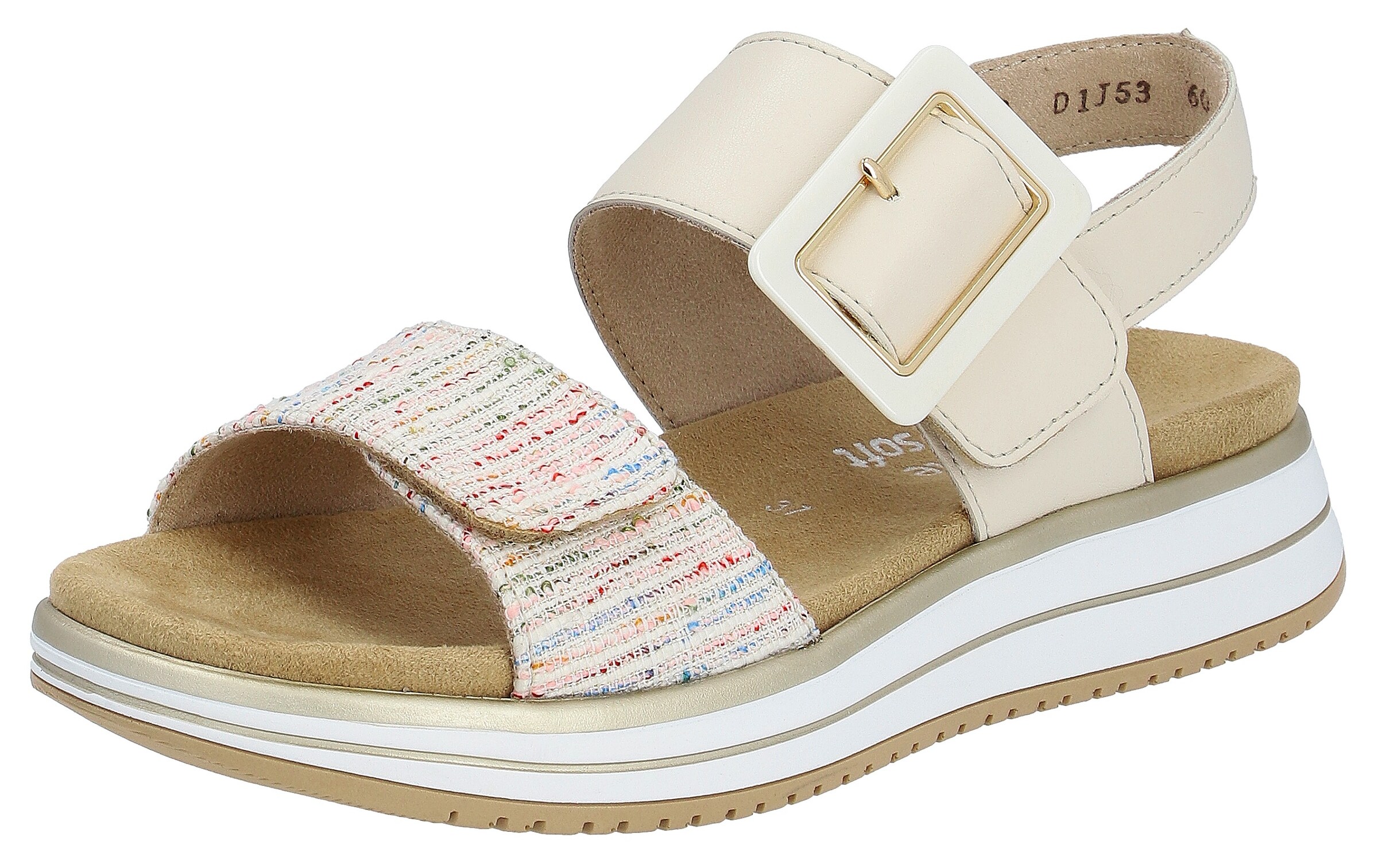 Sandales à lanières REMONTE en beige : devant