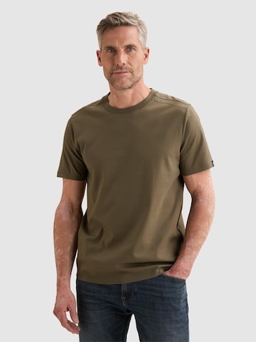 VANGUARD Paita 'T-shirt in mercerized cotton with crewneck' värissä vihreä: etupuoli