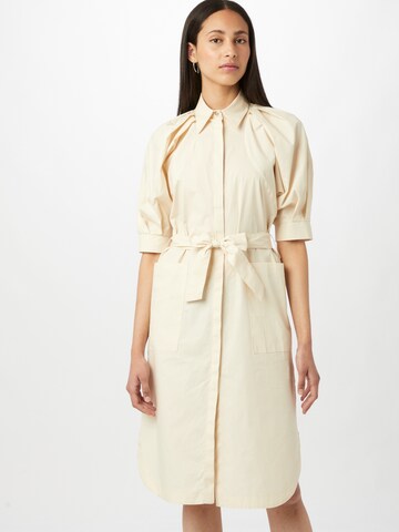 IMPERIAL Shirt Dress in Beige: front