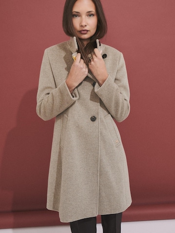 HANNIBAL LAGUNA COLLECTION Outdoormantel 'Women’s coat with a funnel neck and button fastening'‌ in Beige