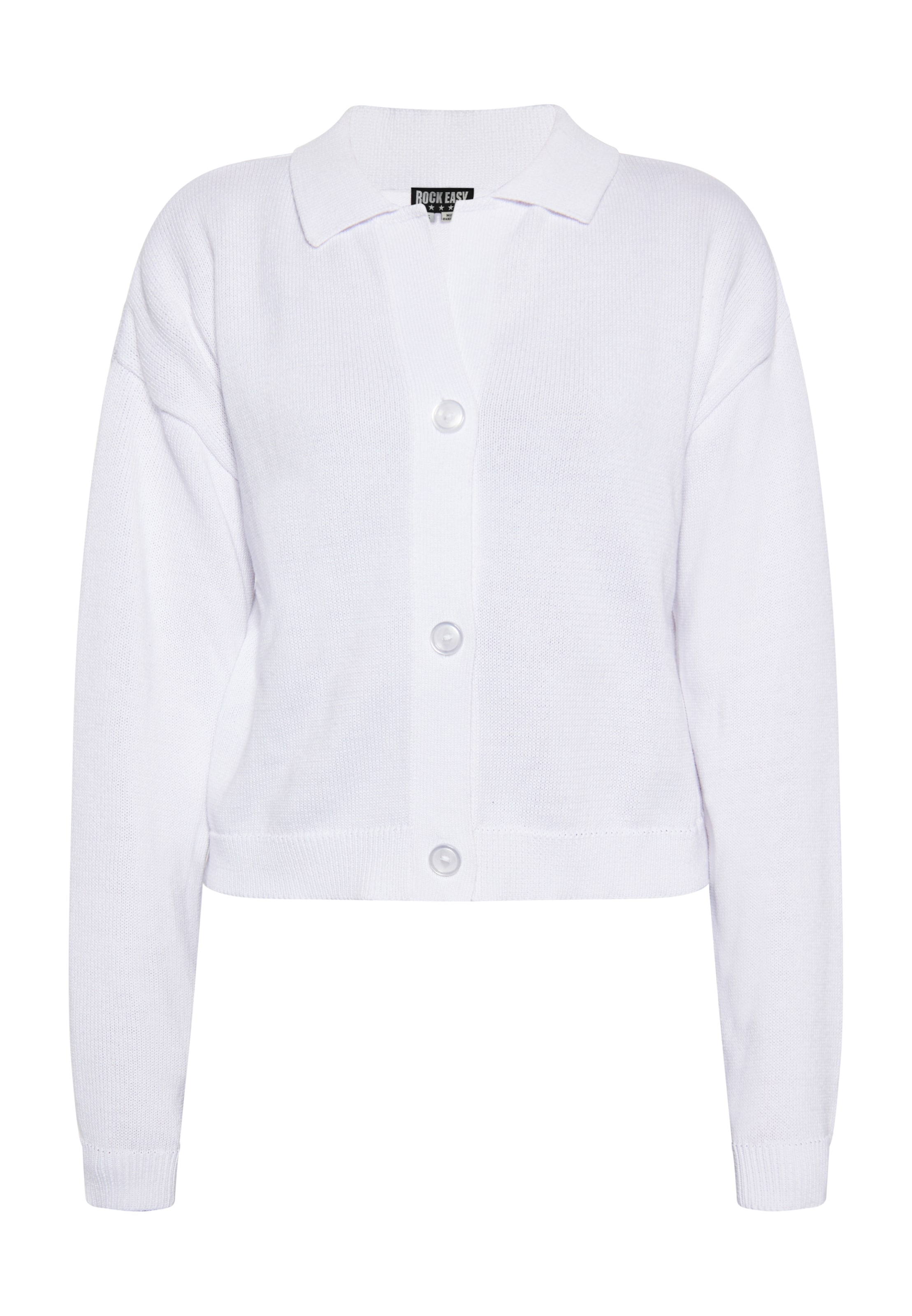 ROCKEASY Kardigan w kolorze biały: przód