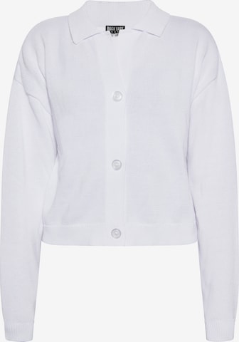 ROCKEASY Knit cardigan in White: front