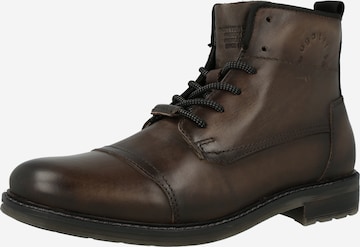 bugatti Lace-Up Boots 'Mirato' in Grey: front