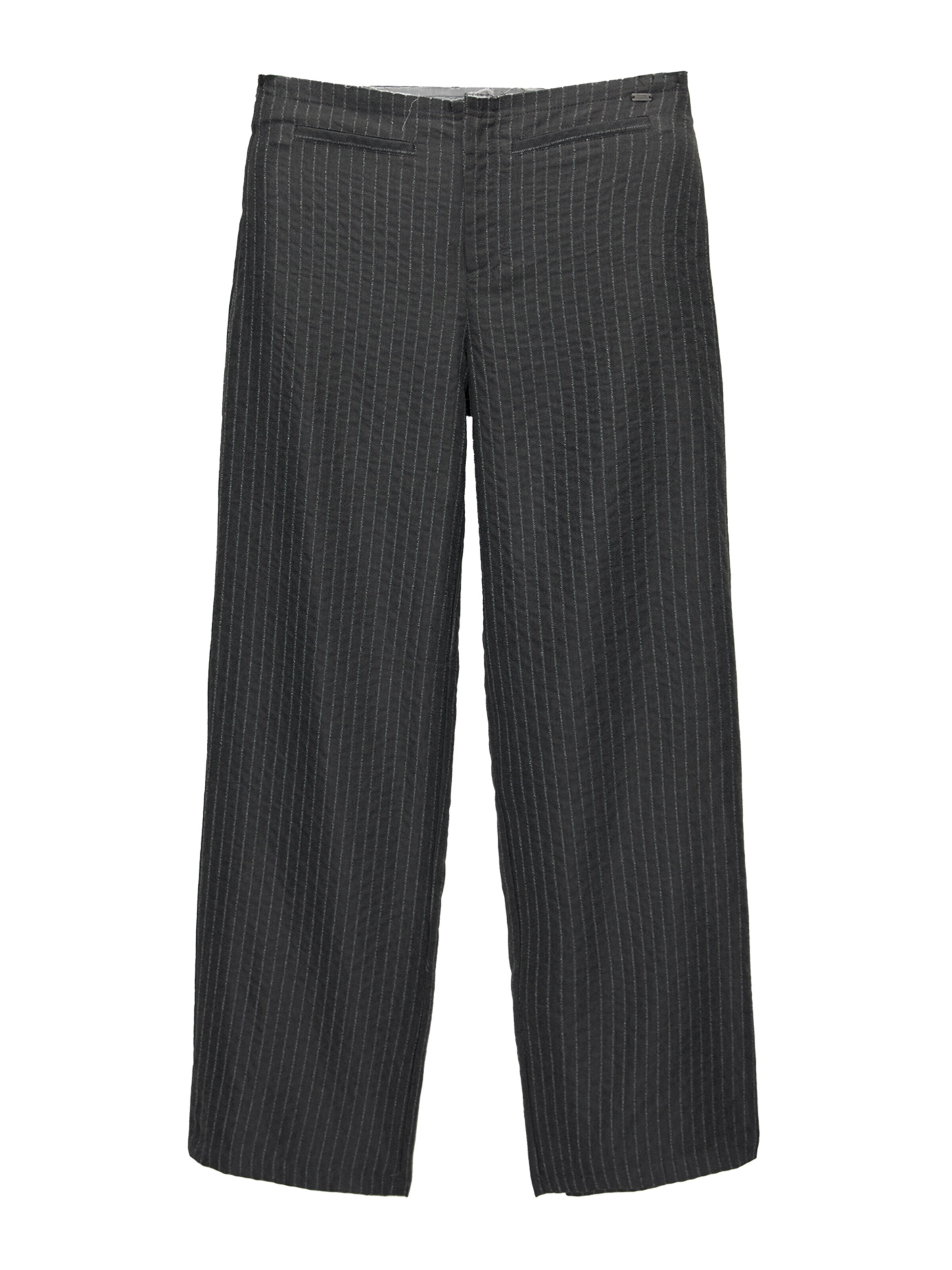 Pull&Bear Wide leg Trousers in Grey: front