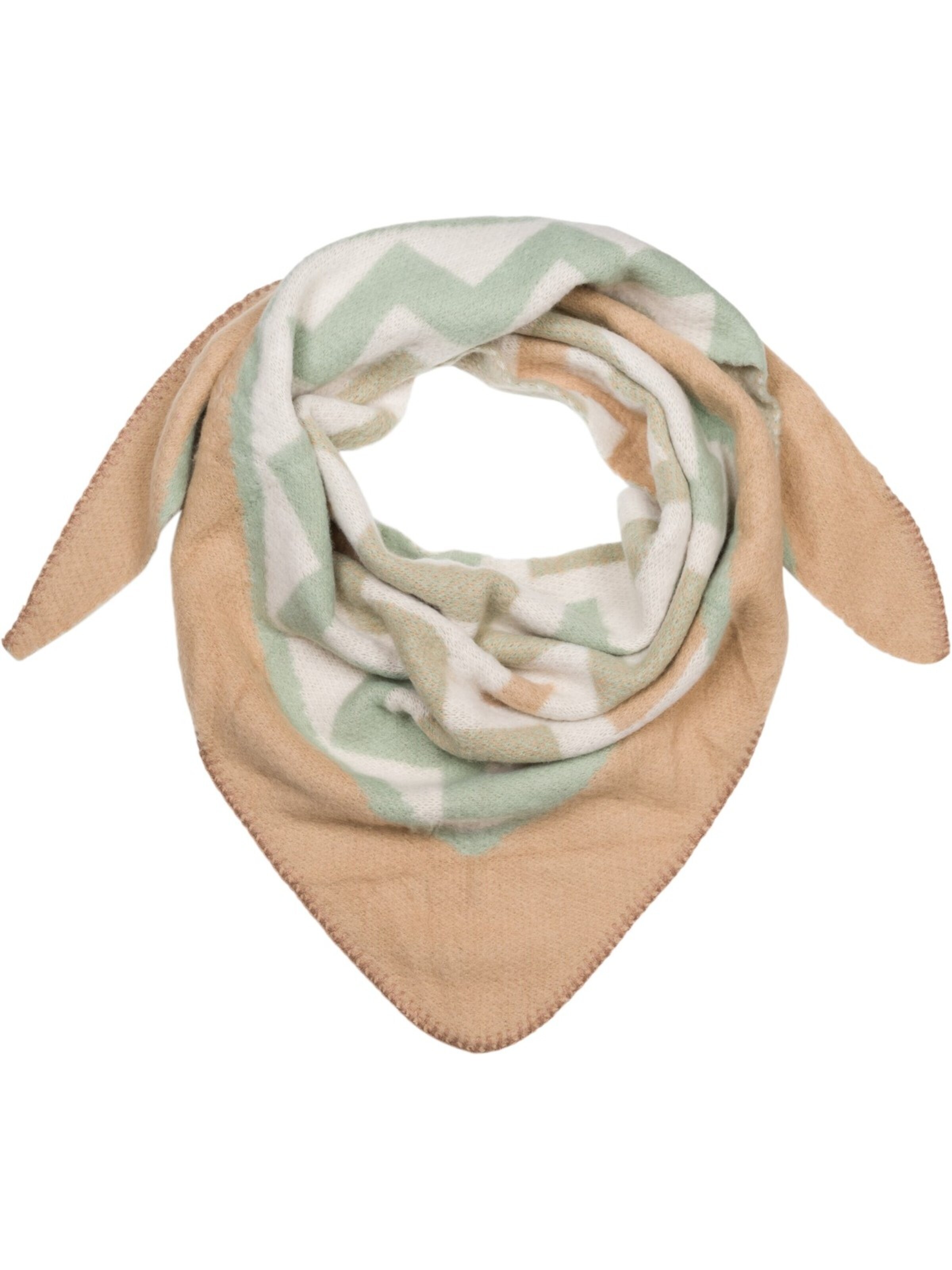 styleBREAKER Tuch 'Web Dreiecktuch Zick-Zack'‌‌‌ in One Size in beige, Produktansicht