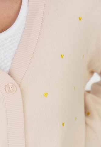 Kleinigkeit Gebreid vest 'Herzen' in Beige