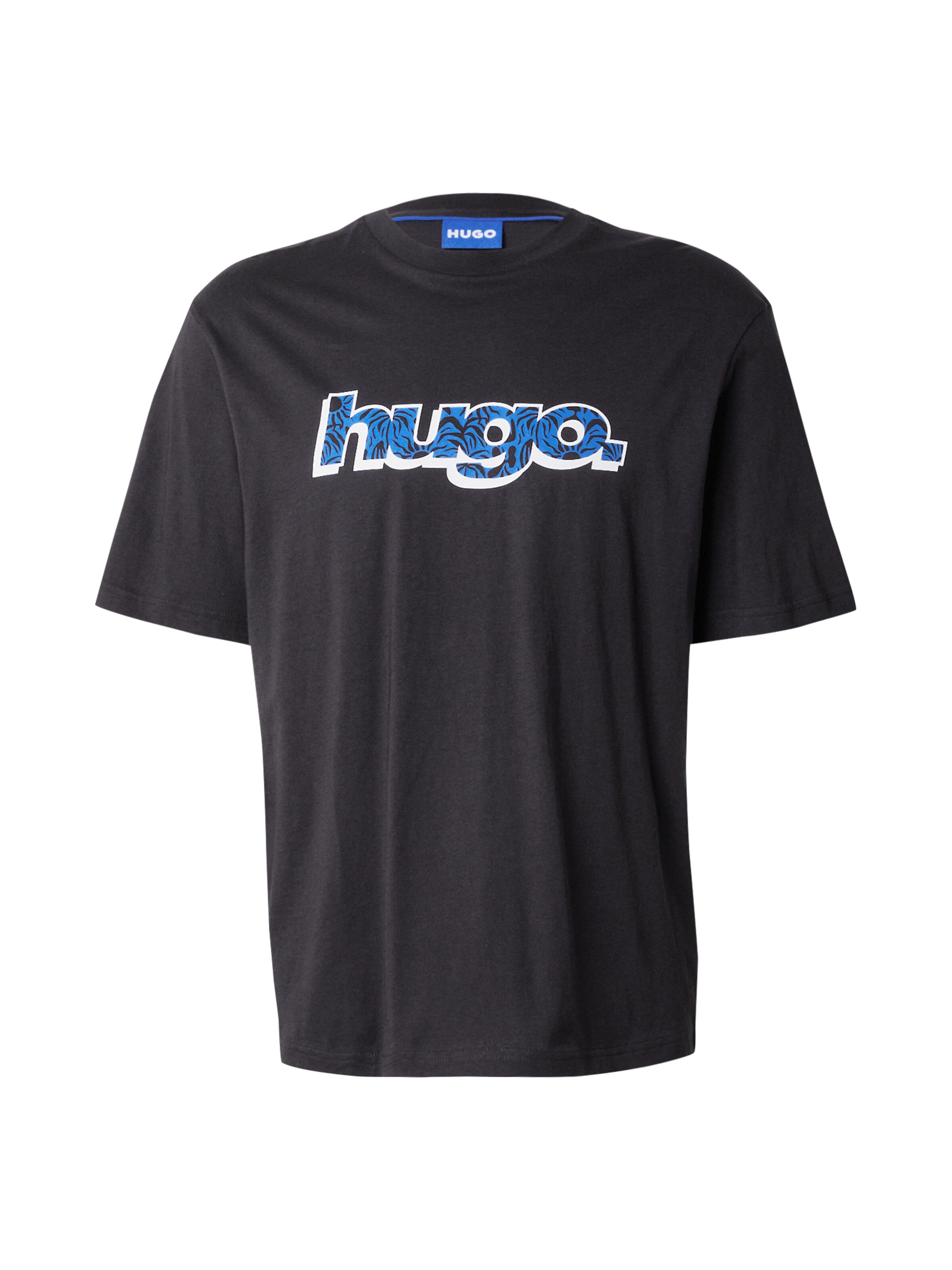 HUGO Μπλουζάκι 'Nugibol' σε μαύρο: μπροστά