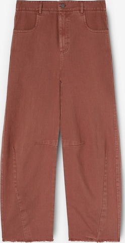 Loosefit Pantalon MOTIVI en marron : devant