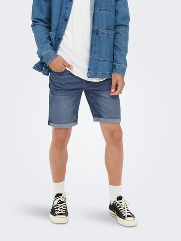 Only & Sons Regular Jeans in Blauw: voorkant