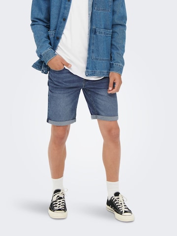 Only & Sons Regular Jeans in Blauw: voorkant