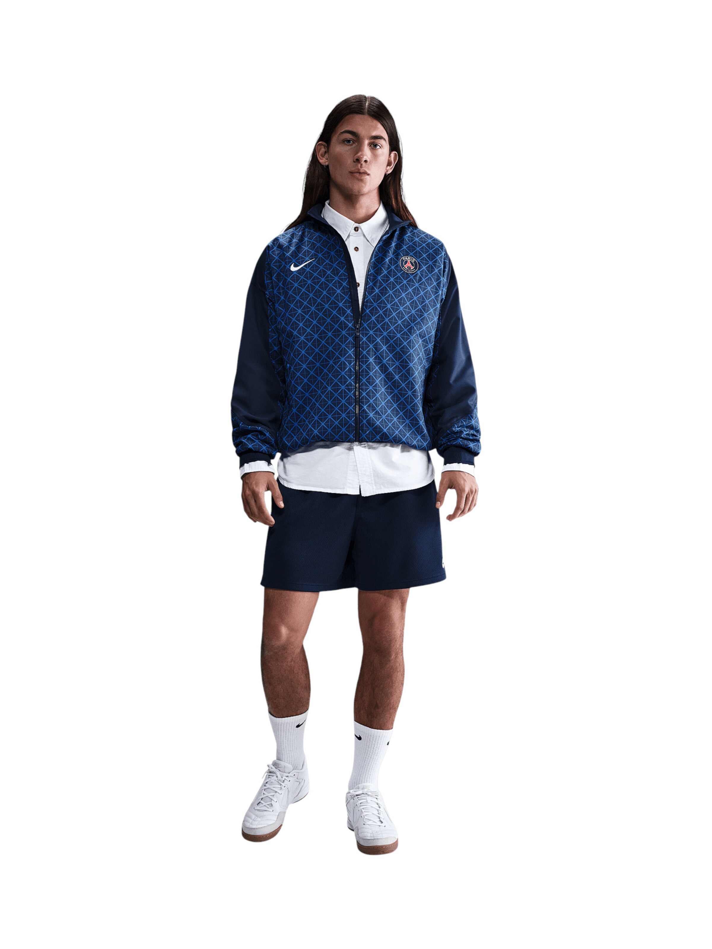 NIKE Sportjacke 'Paris Saint-Germain Strike Anthem' in Blau: Vorderseite