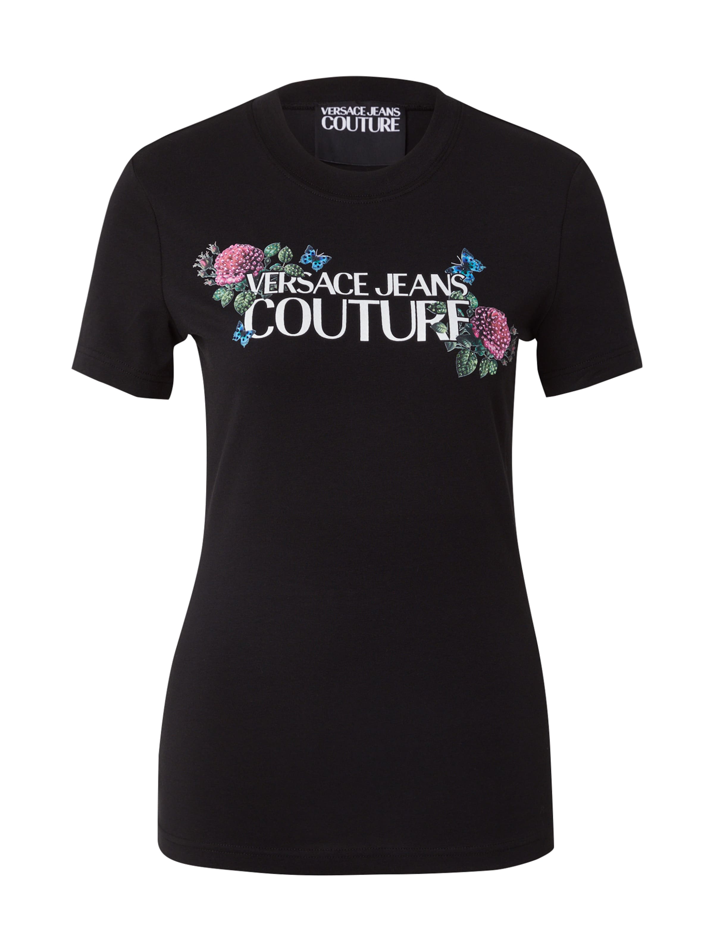 melns Versace Jeans Couture T-Krekls: no priekšpuses