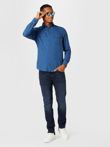 bugatti Regular Fit Hemd in Blau
