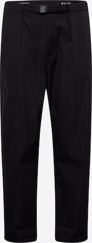 G-Star RAW Zúžený Kalhoty se sklady v pase – černá: přední strana