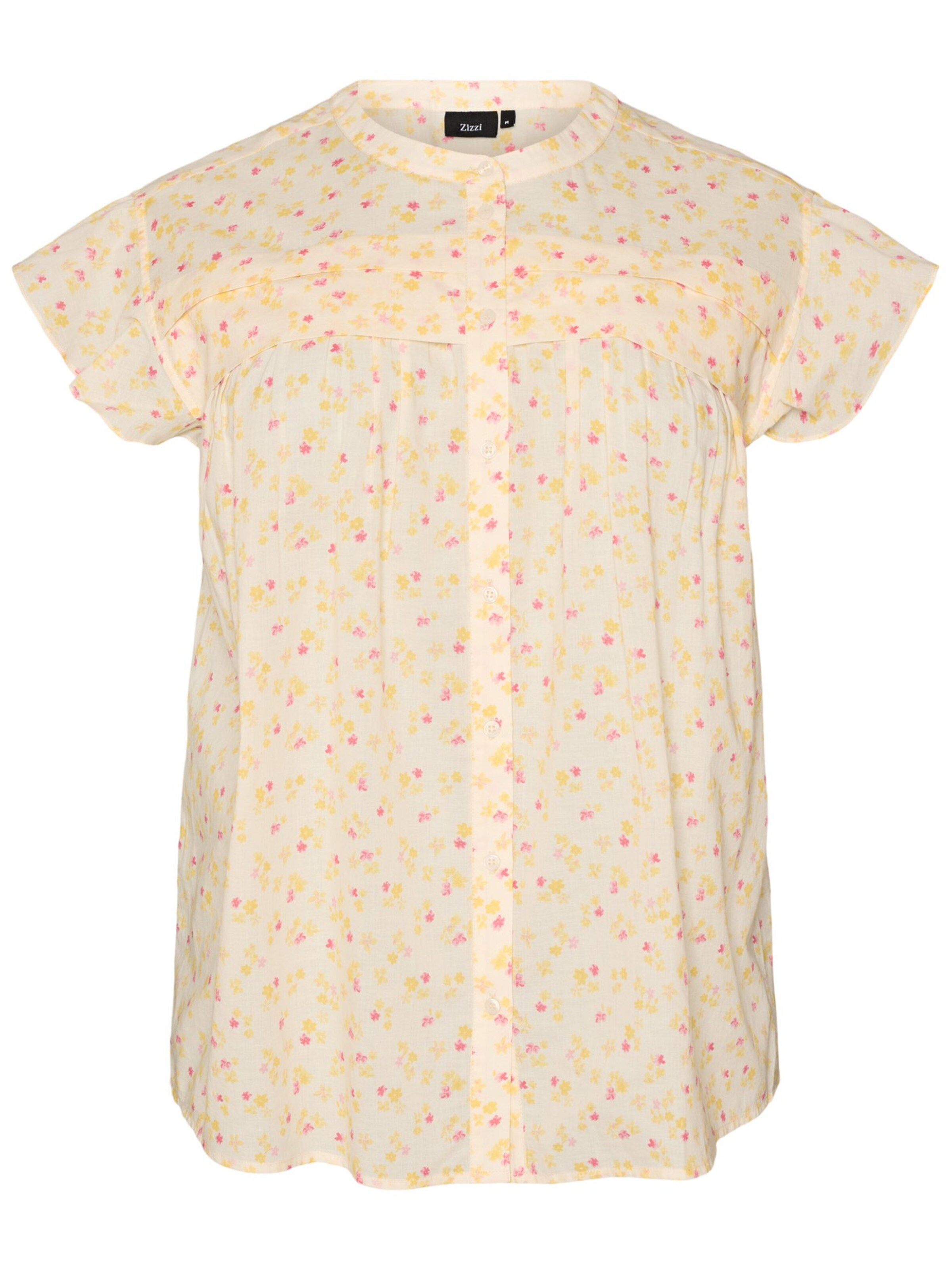 Zizzi Bluse 'CALINE' i gul: forside