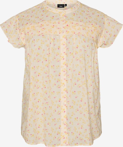 Zizzi Μπλούζα 'CALINE' σε XL-XXL σε ανοικτό κίτρινο / ροζ, Άποψη προϊόντος
