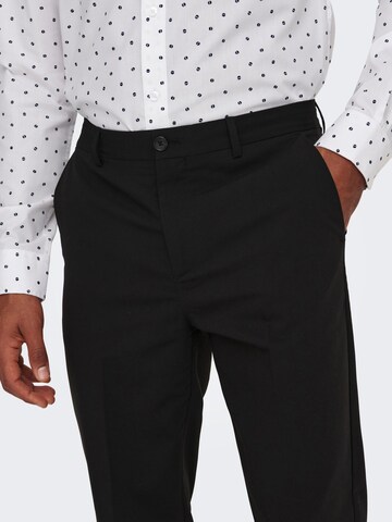 Only & Sons Regular Pleated Pants 'Eve' in Black