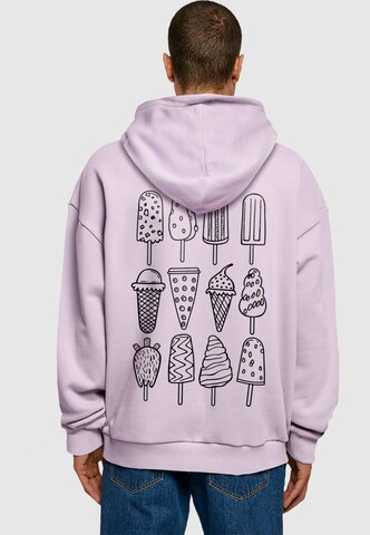 Merchcode Sweatshirt 'Ice Cream' in Lila: voorkant