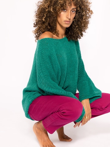 SASSYCLASSY Oversize sveter - Zelená