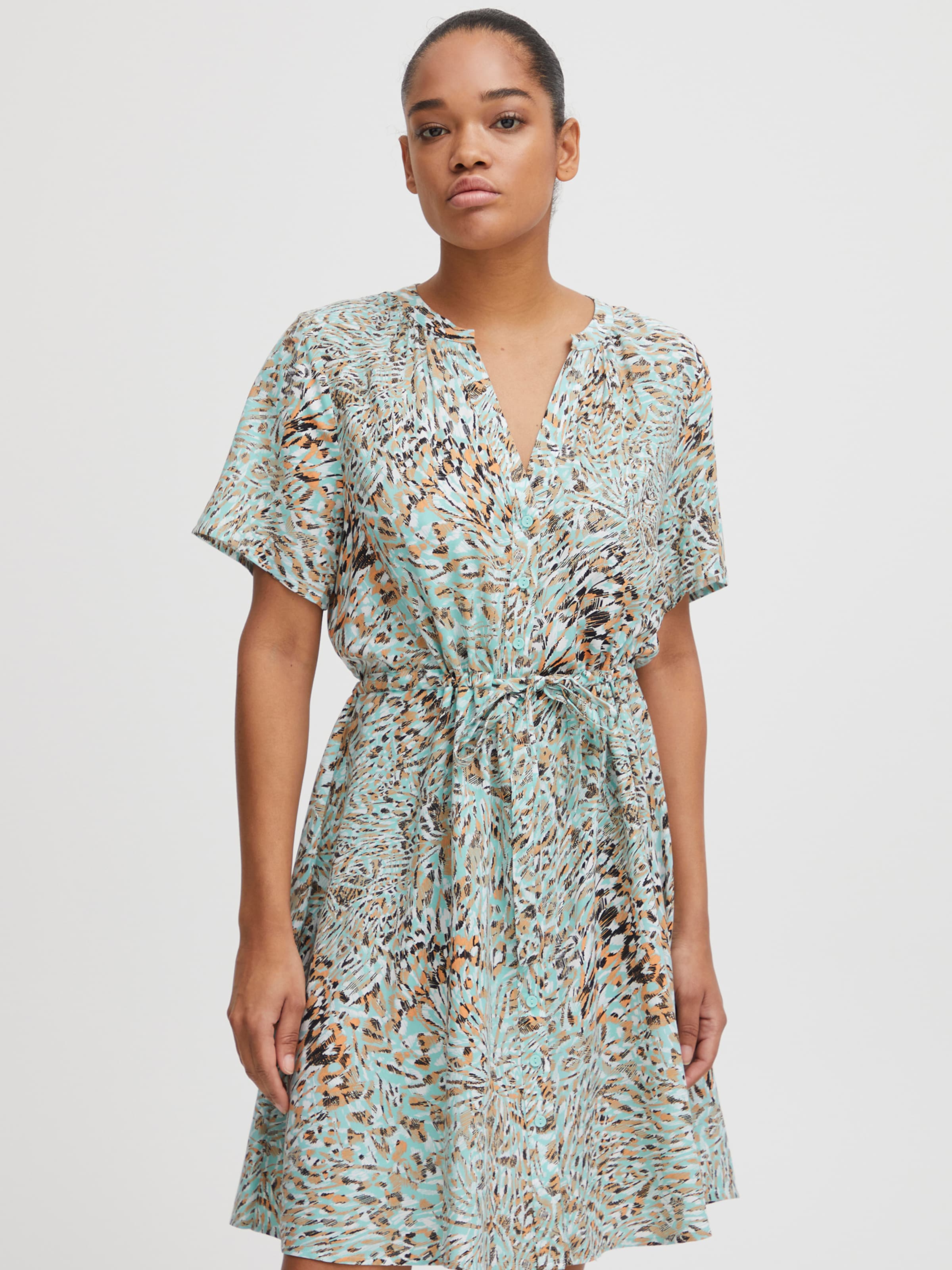 ICHI Jurk Vera in Blauw ABOUT YOU