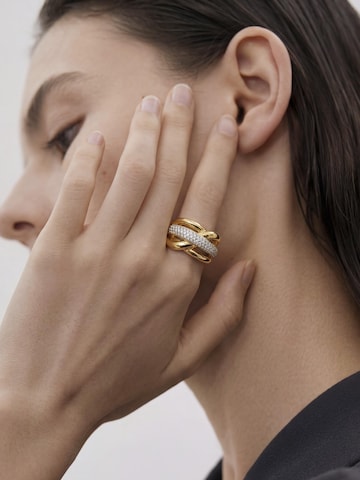 Luxenter - Anillo 'Gola' en oro: frente