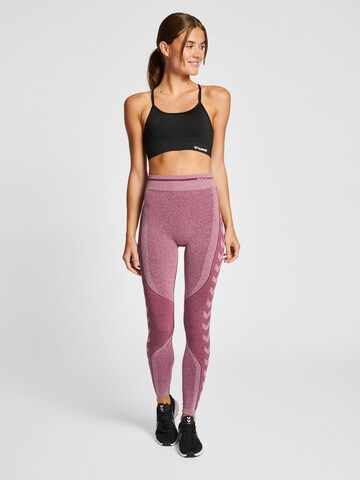 Hummel Skinny Sporthose in Lila