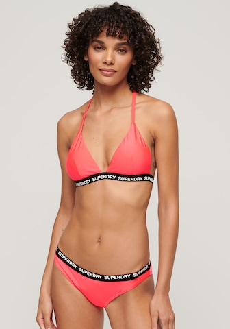 Superdry Triangle Bikini Top in Pink: front