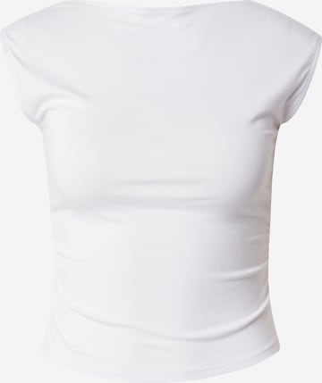 Nasty Gal Тениска в бяло: отпред