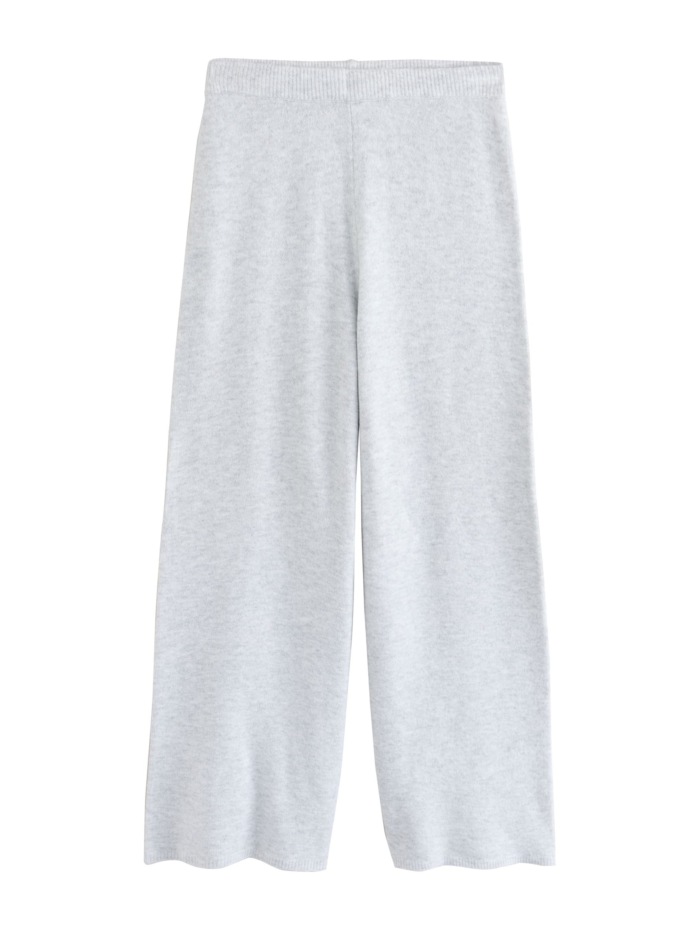 self. Wide leg Broek in Grijs: voorkant