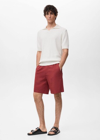 MANGO MAN Regular Pants 'Banarea' in Red