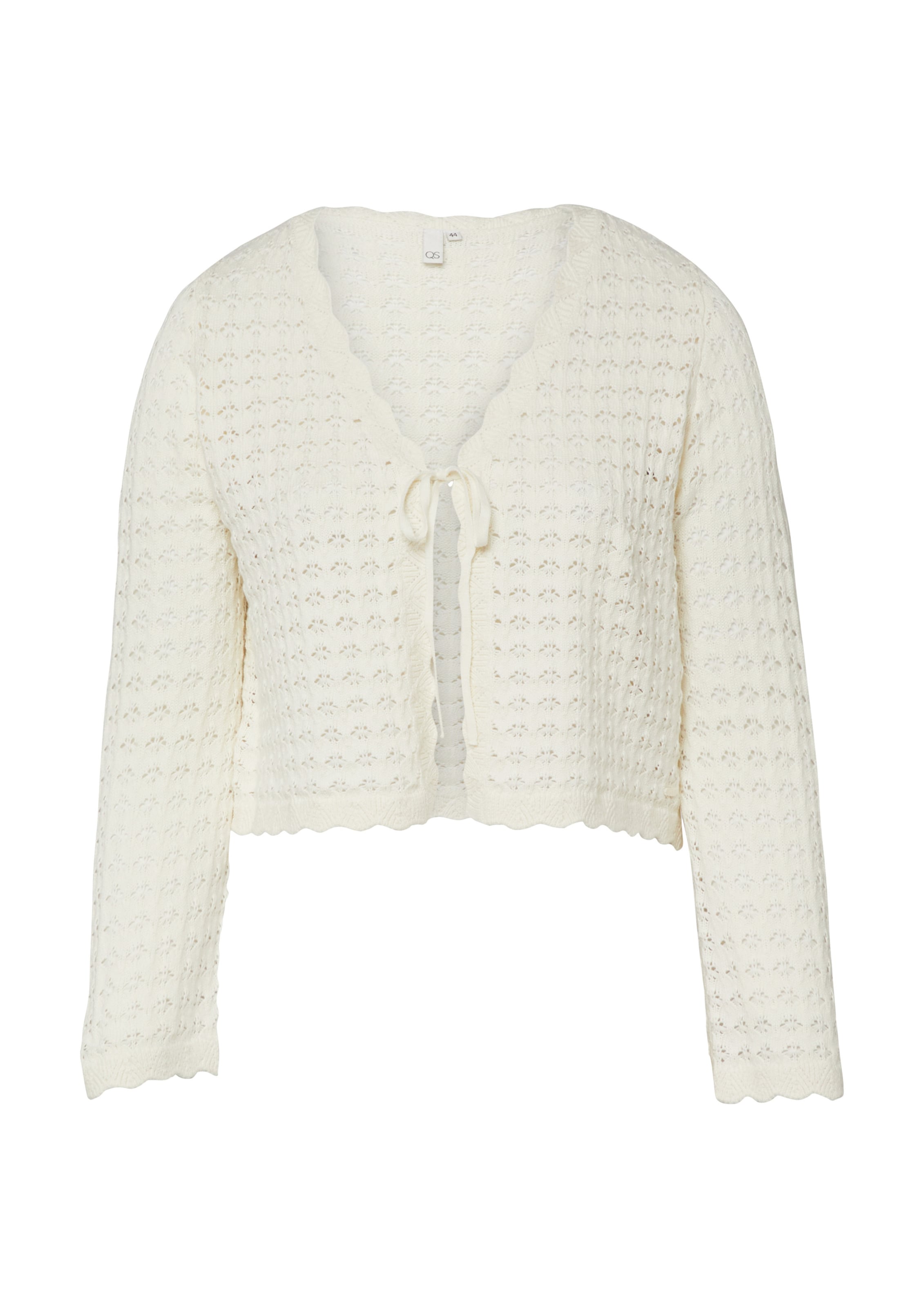 QS Knit cardigan in Beige: front