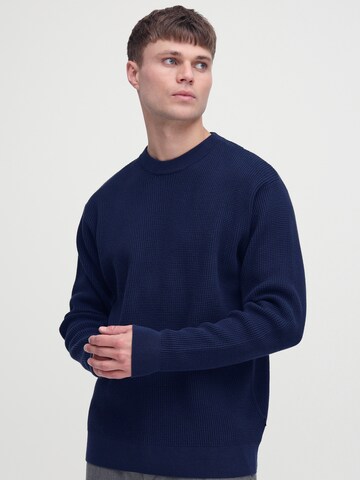 !Solid Sweater 'Hami' in Blue: front