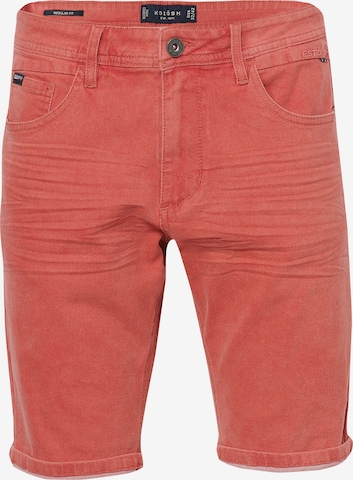 KOROSHI Regular Jeans 'Bermuda' in Rood: voorkant