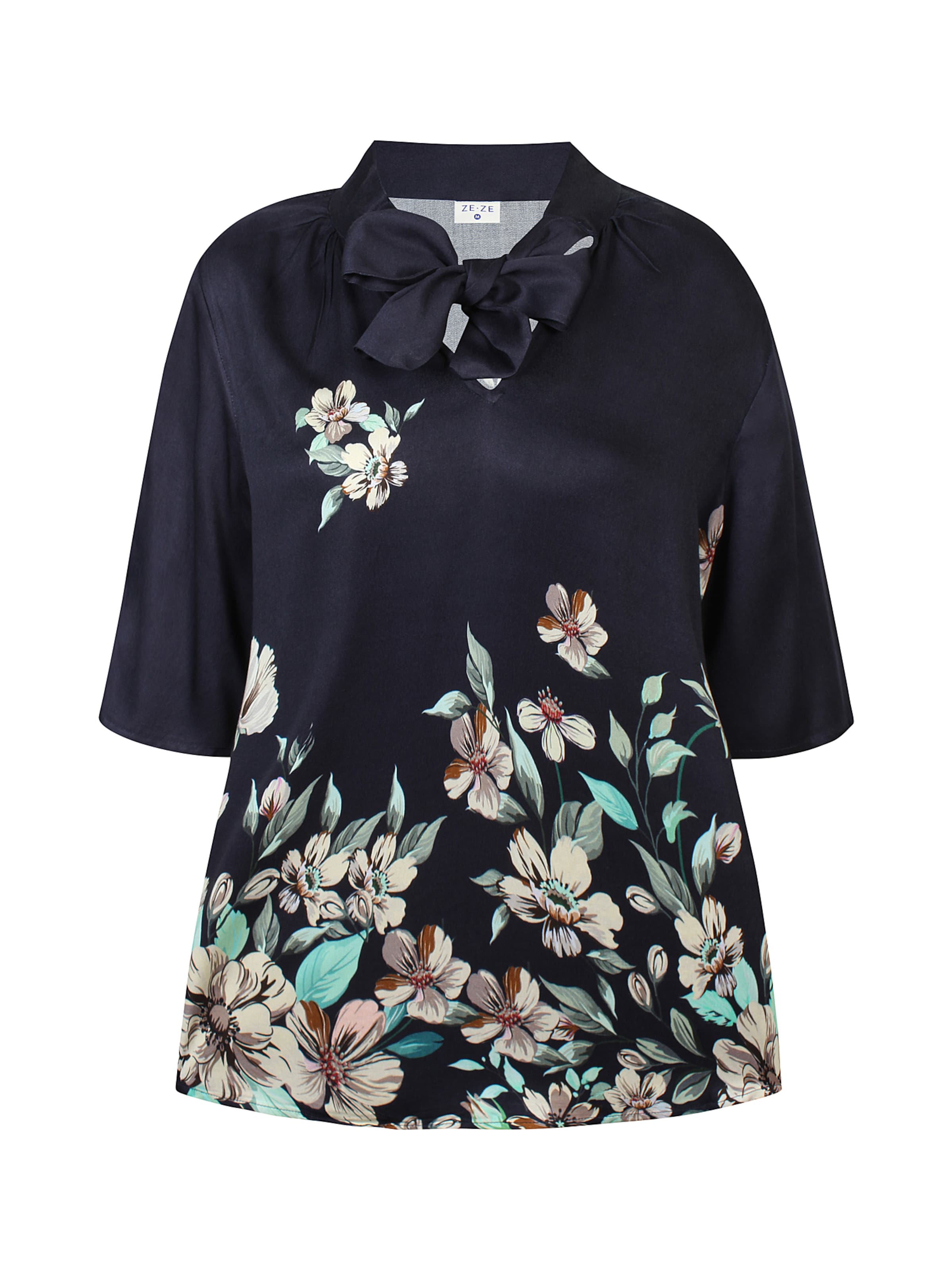 ze-ze Blouse 'Flo 163' in Blauw: voorkant