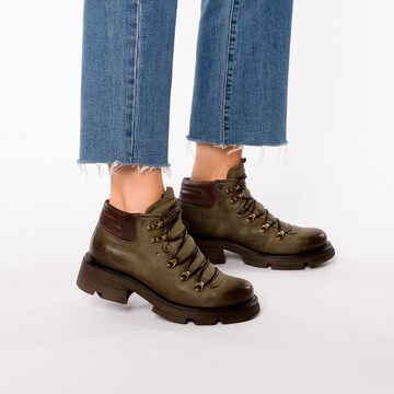 A.S.98 Lace-Up Ankle Boots 'Lane' in Green