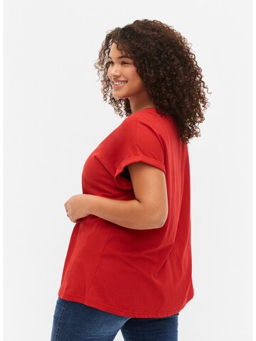 Zizzi Shirt 'KATJA' in Rood