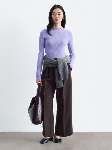 & Other Stories Wide leg Pleat-front trousers in Brown