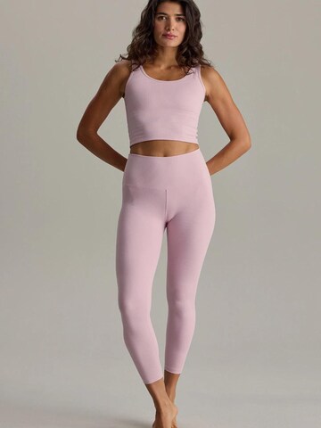 Hey Honey Skinny Leggings 'Cropped & Ribbed Leggings'‌ in Pink: Vorderseite